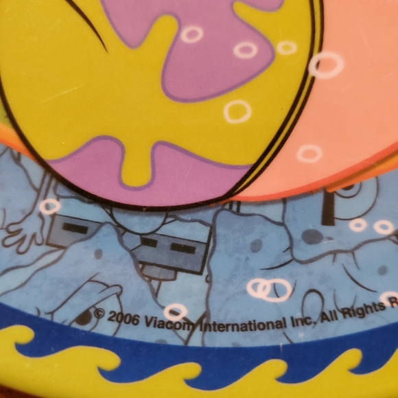 Vintage SpongeBob Square Pant Patrick Star 2006 Viacom Zak Plastic Plate - Picture 2 of 4